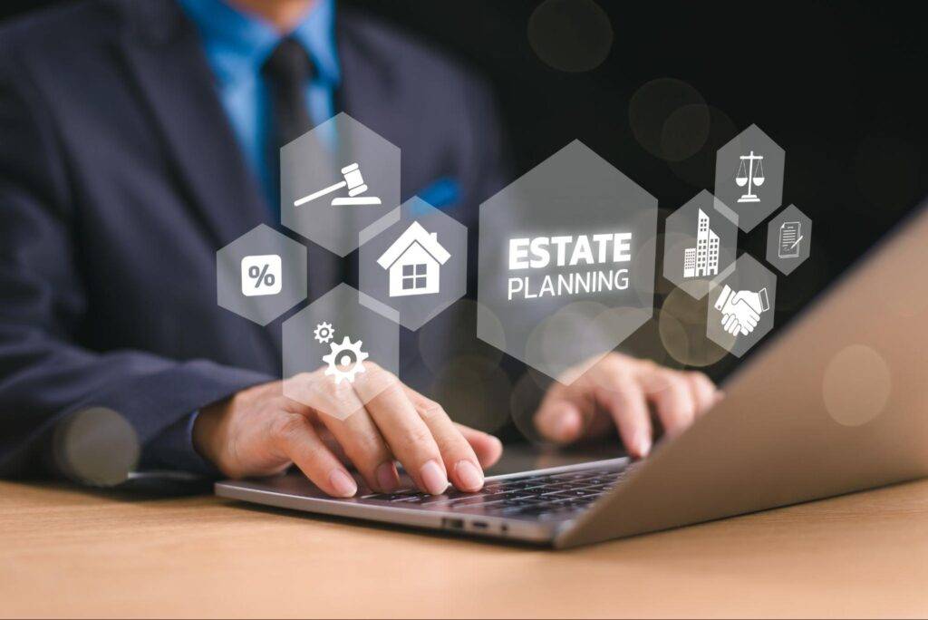 estate planning attorney at a computer