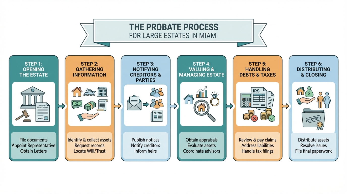 miami large probate accounts steps in the process