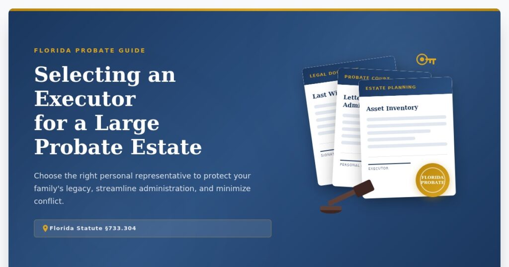 selecting an executor for a large probate estate in florida