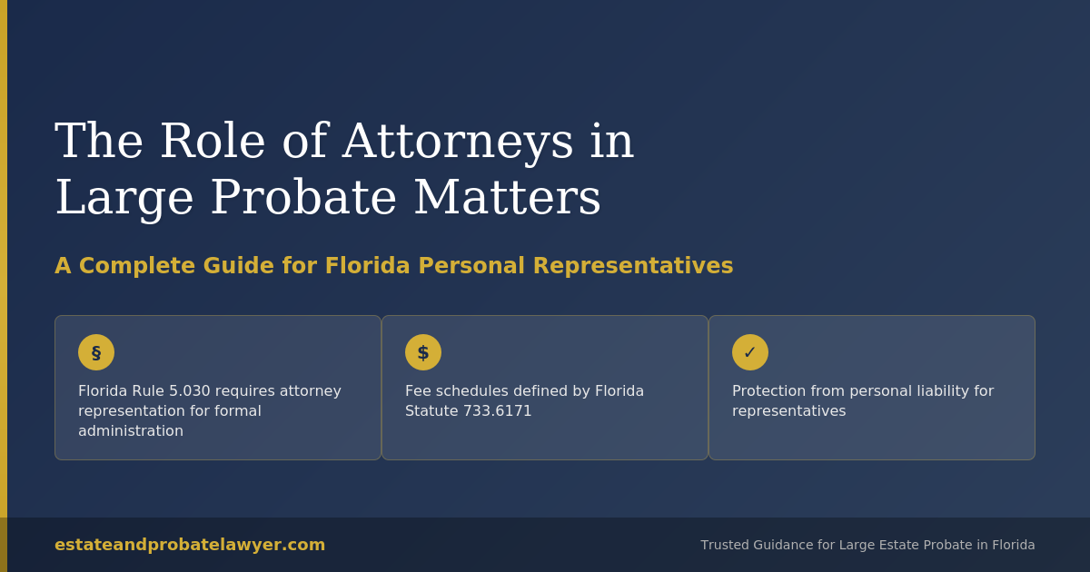 The Role of Attorneys in Large Probate Matters in Florida