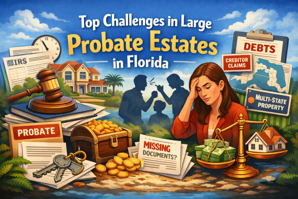 top challenges in large probate estates in florida